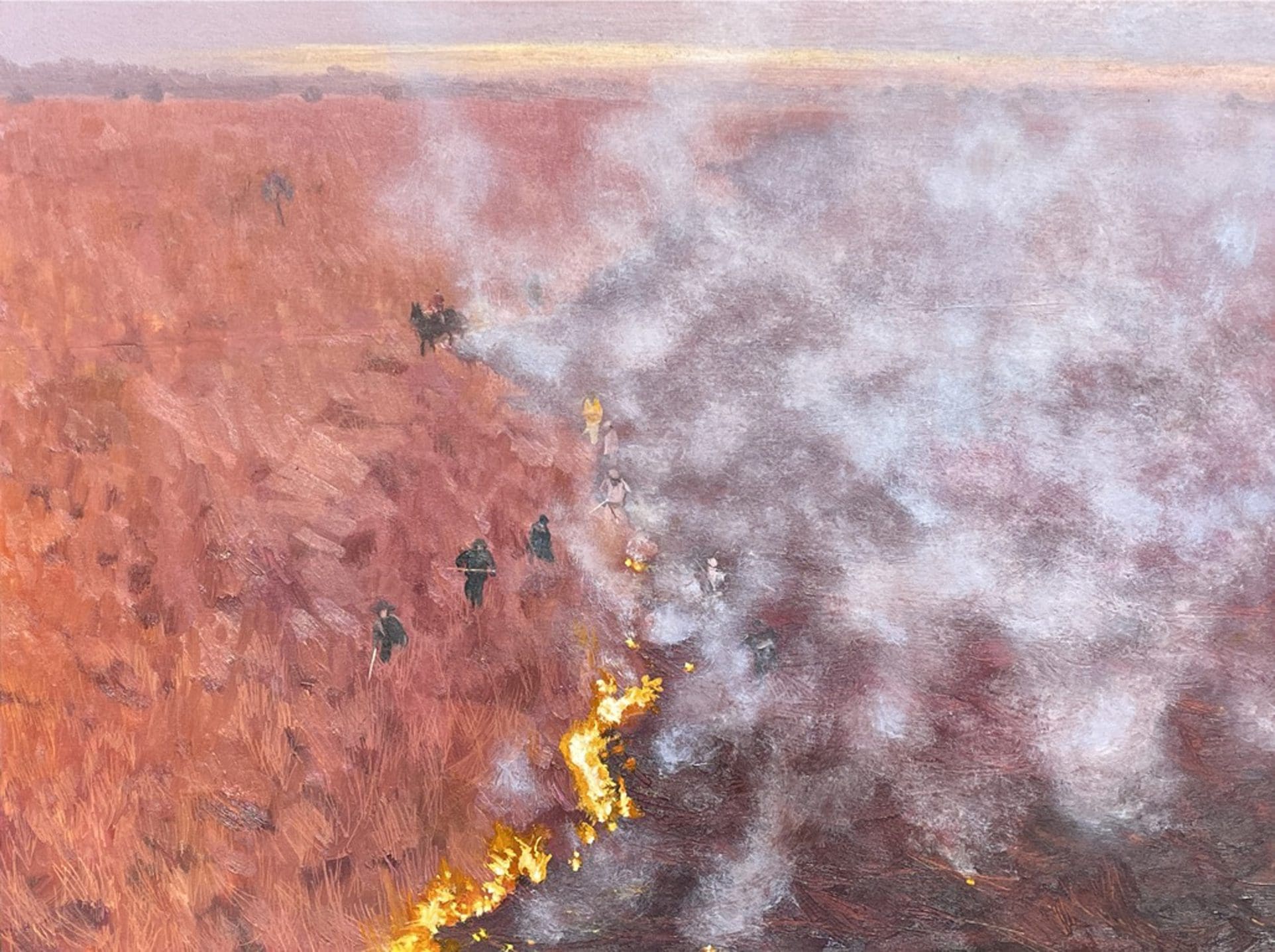 Argentina Wetland Fires 18.02 Reuters painting by Claire Cansick