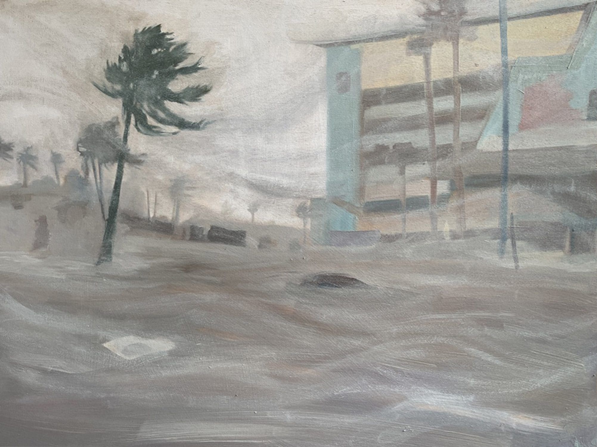 Hurricane Ian, Florida 28.09 Severe Studios painting by Claire Cansick