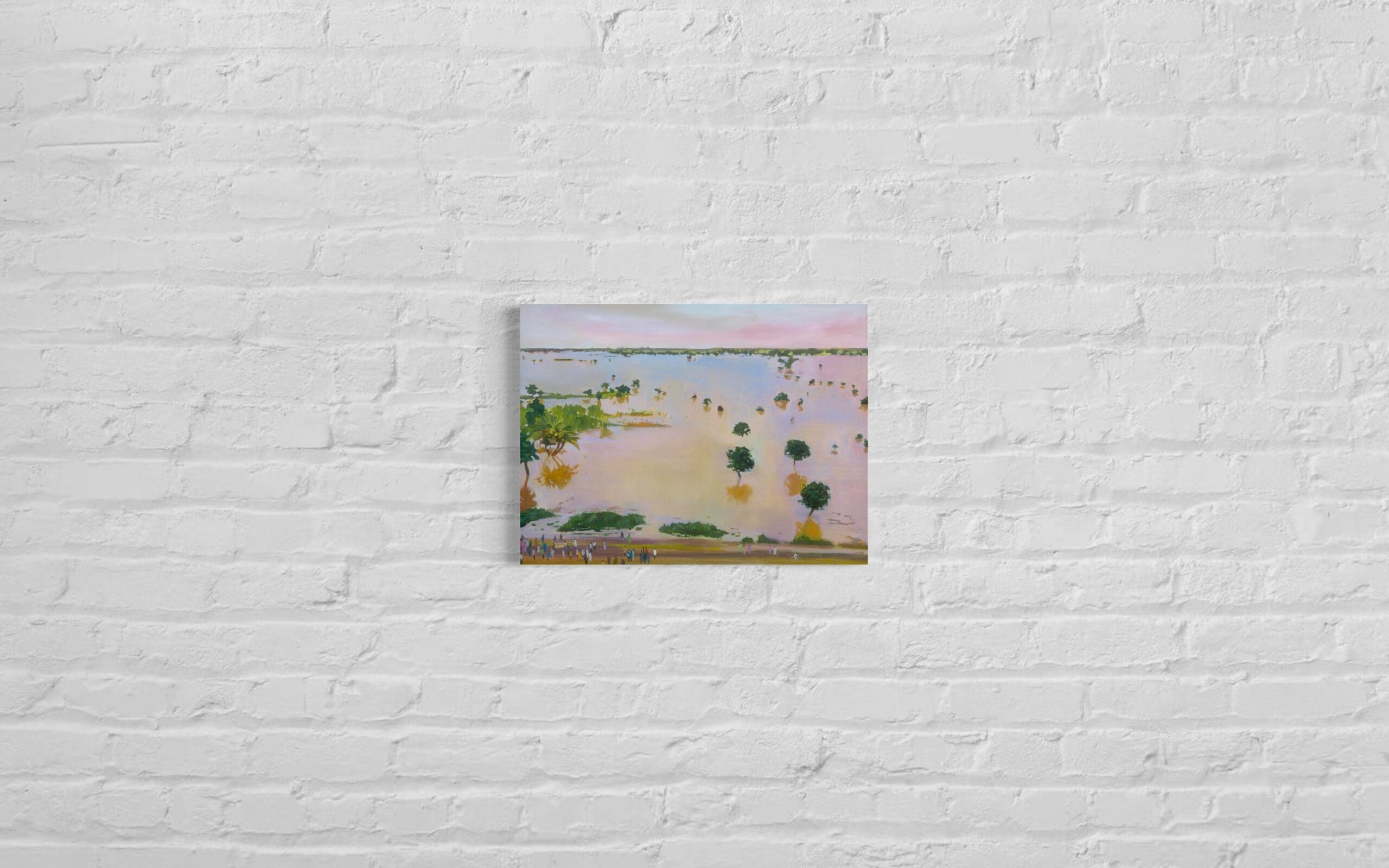Nigeria painting by Claire Cansick in situ